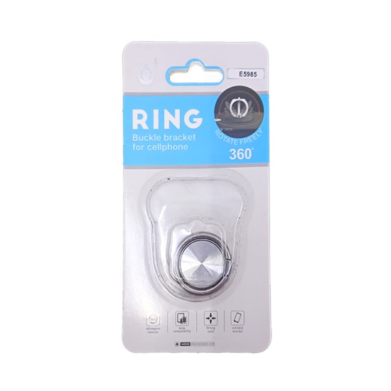 OnePlus Ring Buckle Bracket E5985 for Smartphone 360° rotation Black and Silver